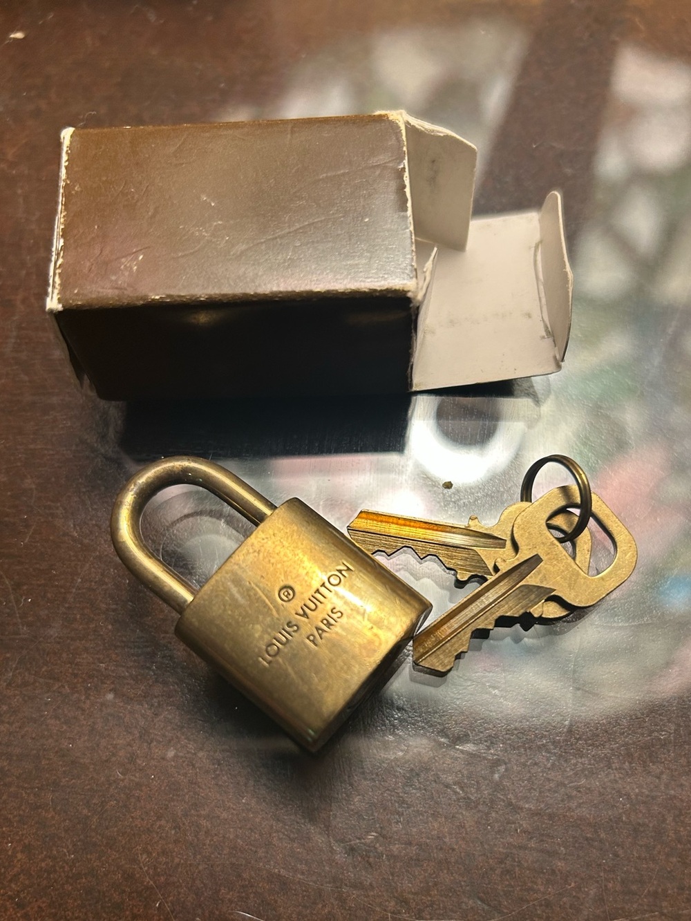Louis Vuitton Gold-Tone Padlock with Keys